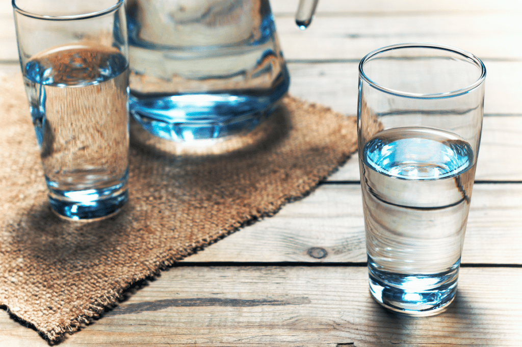 glasses of clean fresh water