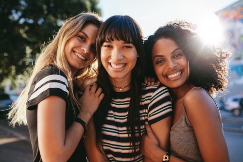 friends laughing together