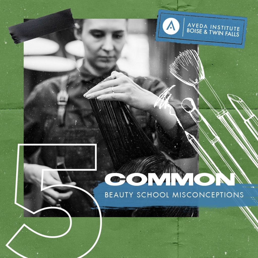 hair stylist working with client