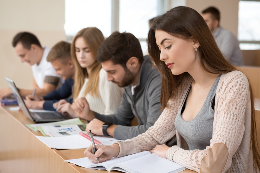 students in a college